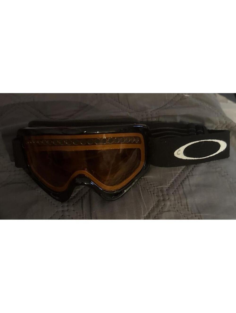 Vintage Oakley E-Frame Prizm Snow Goggles Amber Lenses Ski Snowboarding
